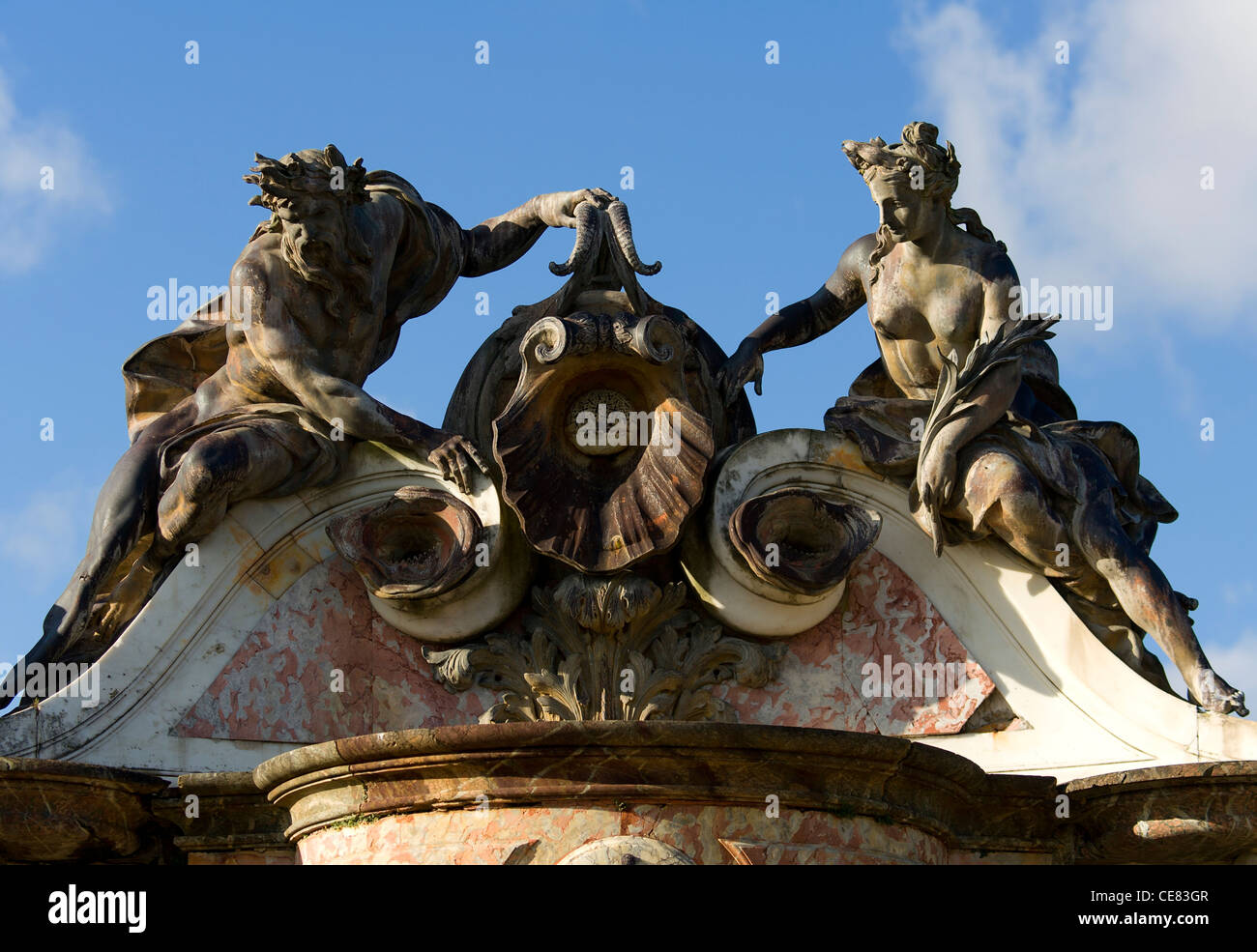 Detail from Le Buffet d'Eau du Grand Trianon, Chateau de Versailles, France Stock Photo