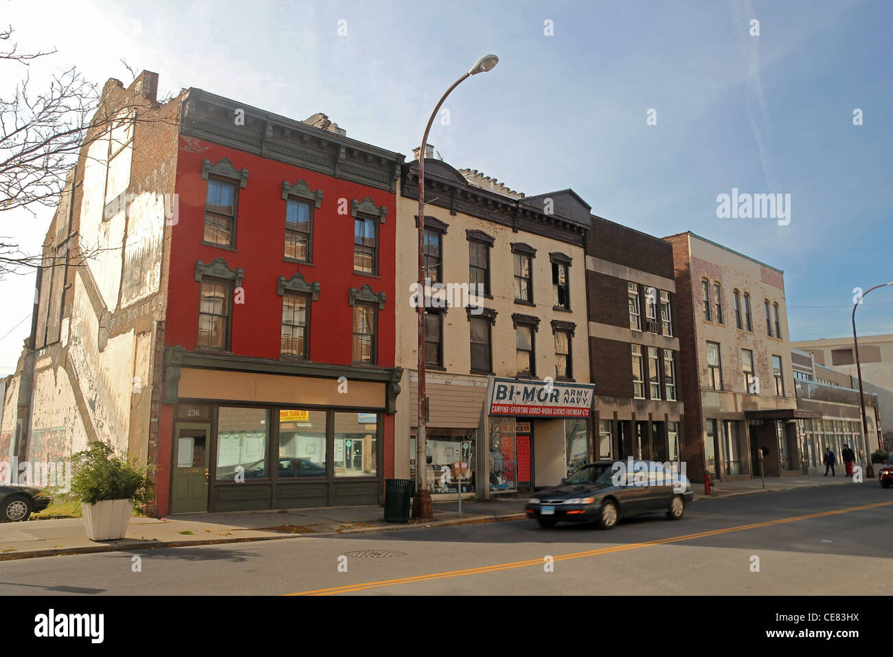 A street in Schenectady, New York Stock Photo Alamy