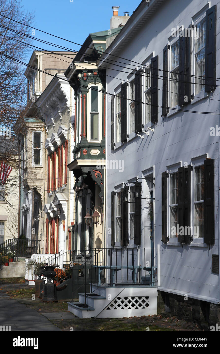 Homes in the Stockade Historic District, Schenectady, New York Stock Photo Alamy
