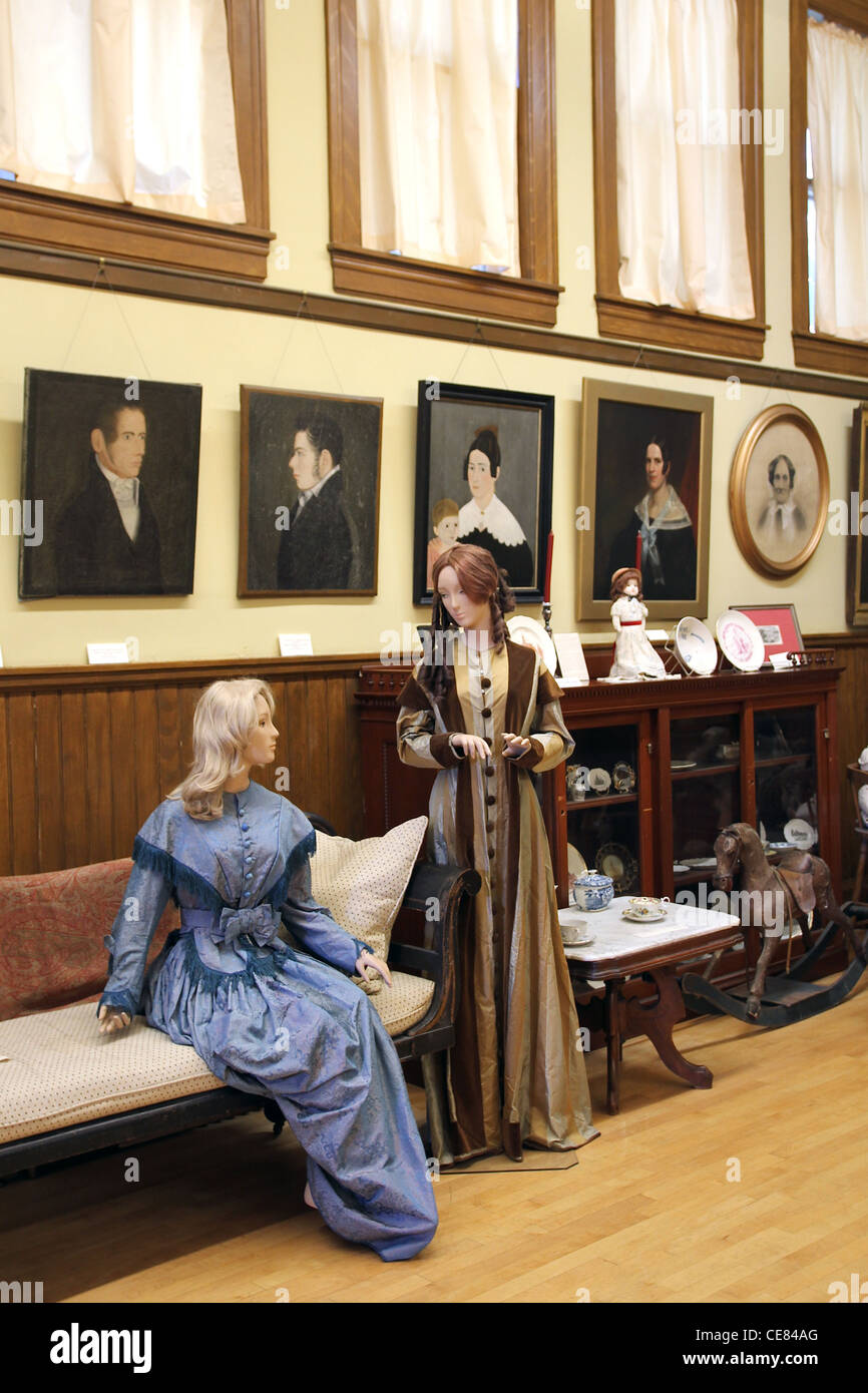 Mannequins in an exhibit at the Exeter Historical Society building, Exeter, New Hampshire, Stock Photo