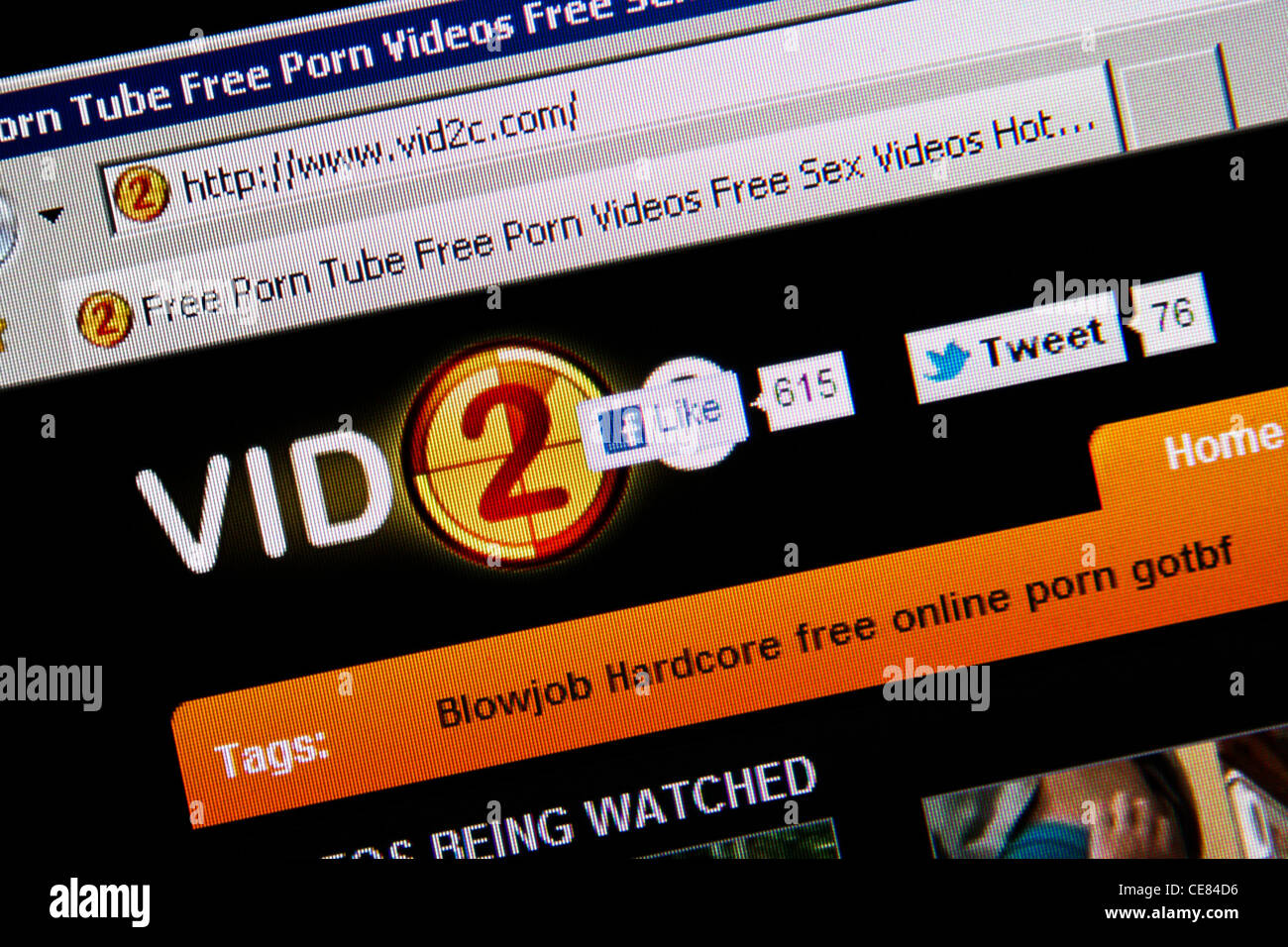 sex movie adult video online website vid2c Stock Photo