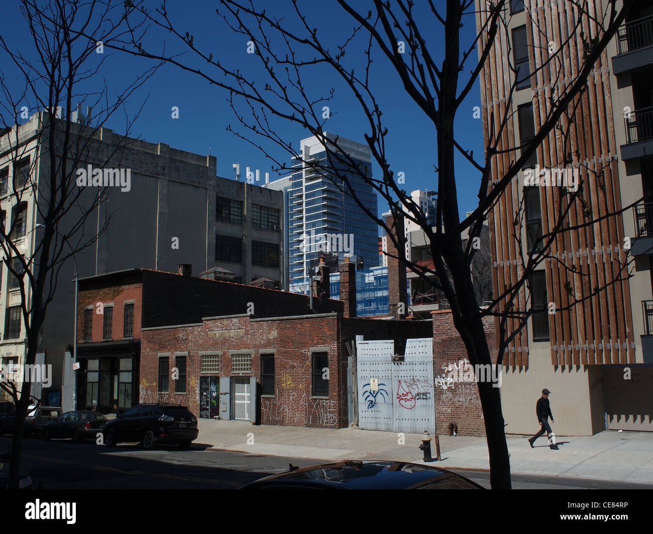 Old and new buildings in Brooklyn, New York Stock Photo - Alamy