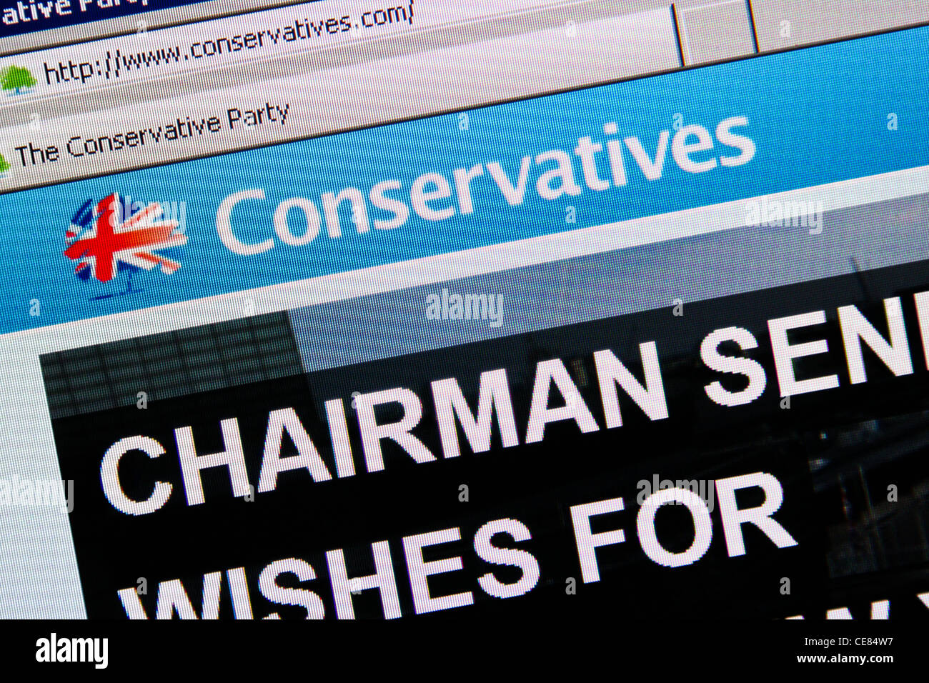 conservatives party website Stock Photo