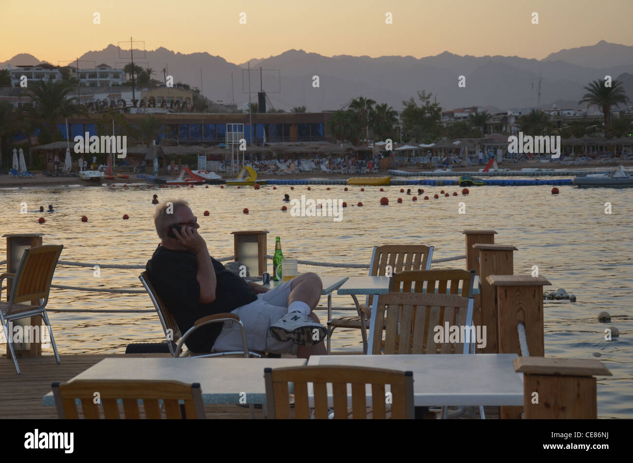 The famous Naama bay beach at the heart of Egypt's premier Red Sea ...
