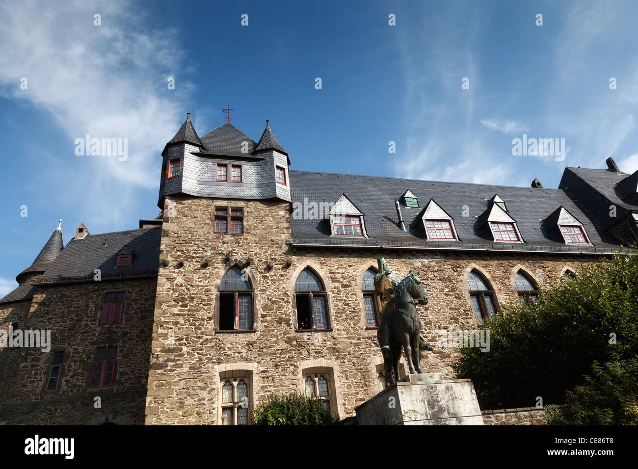 The German Burg Castle / Schloss Burg in Solingen is the largest reconstructed castle in North Rhine-Westphalia. Stock Photo