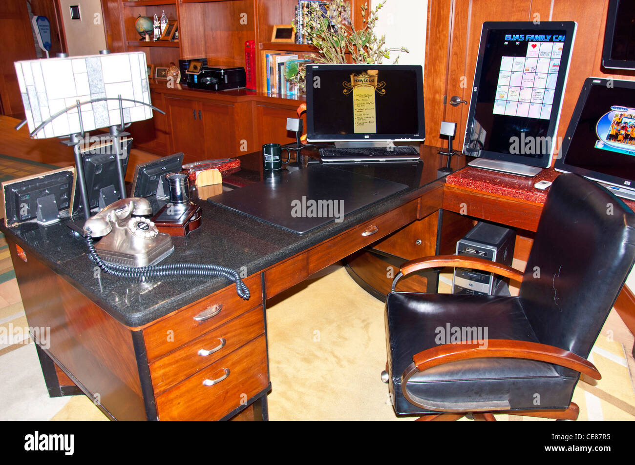Vintage office desk Stock Photo Alamy