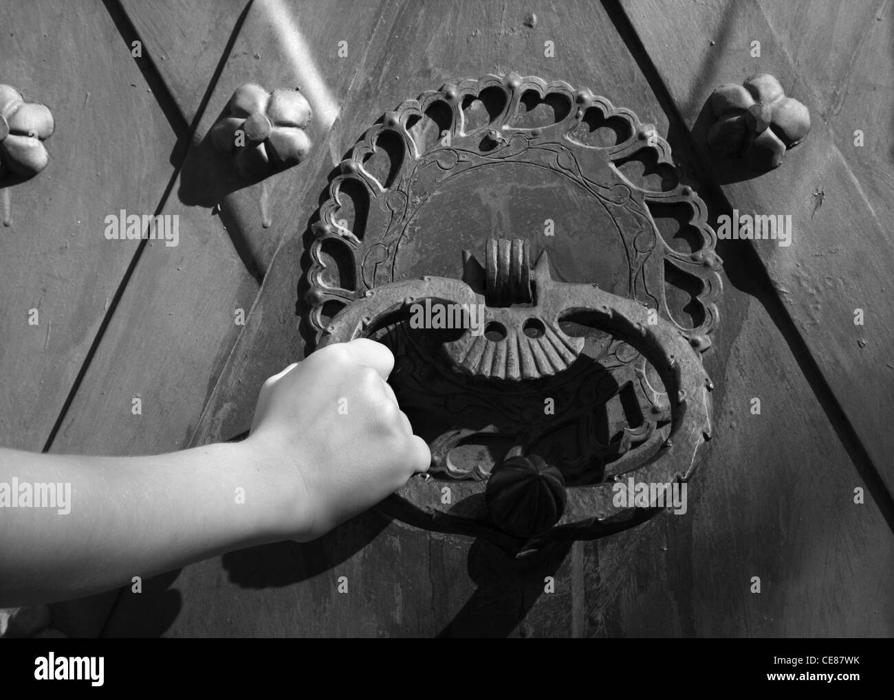 Big knocker Black and White Stock Photos & Images - Alamy