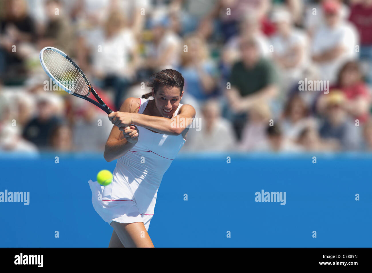 Young Female Tennis Player Stock Photo