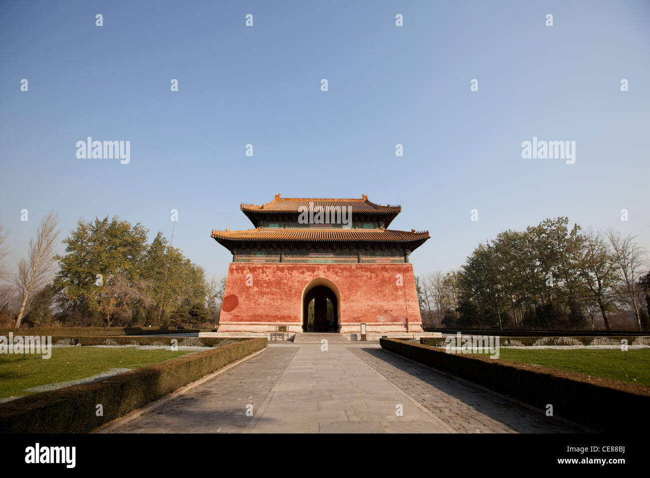 The Sacred Way Of The Ming Tombs Stock Photo