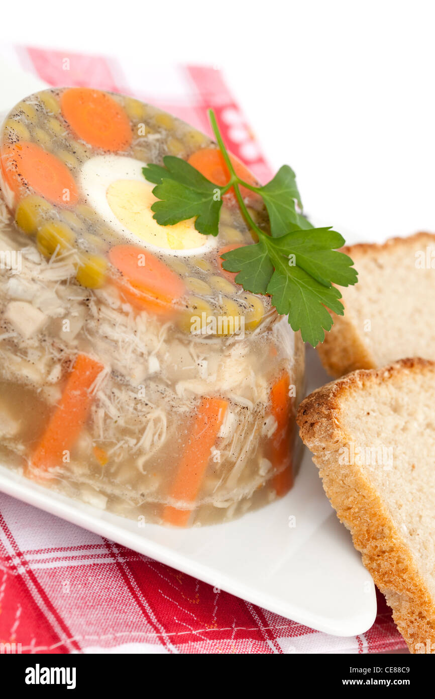 homemade jelly made with pork leg and chicken Stock Photo Alamy