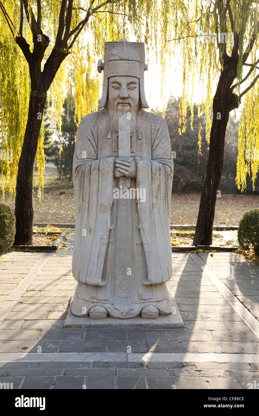 The Sacred Way Of The Ming Tombs Stock Photo