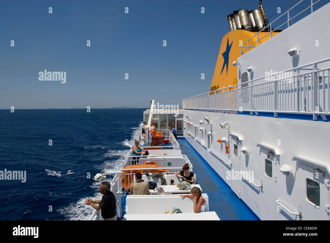 Greece: inter-island ferry Stock Photo