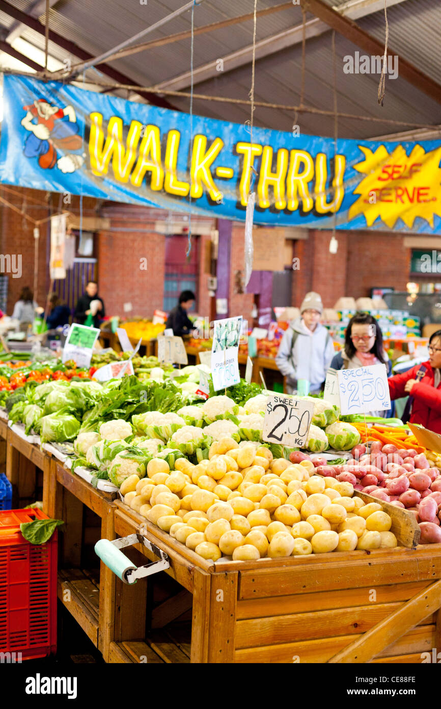 Fruit and Veg at the Victoria Market Melbourne Australia Stock Photo