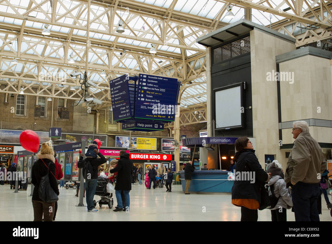 Interior of Charing Cross train/railway station, London, England, UK Stock Photo Alamy