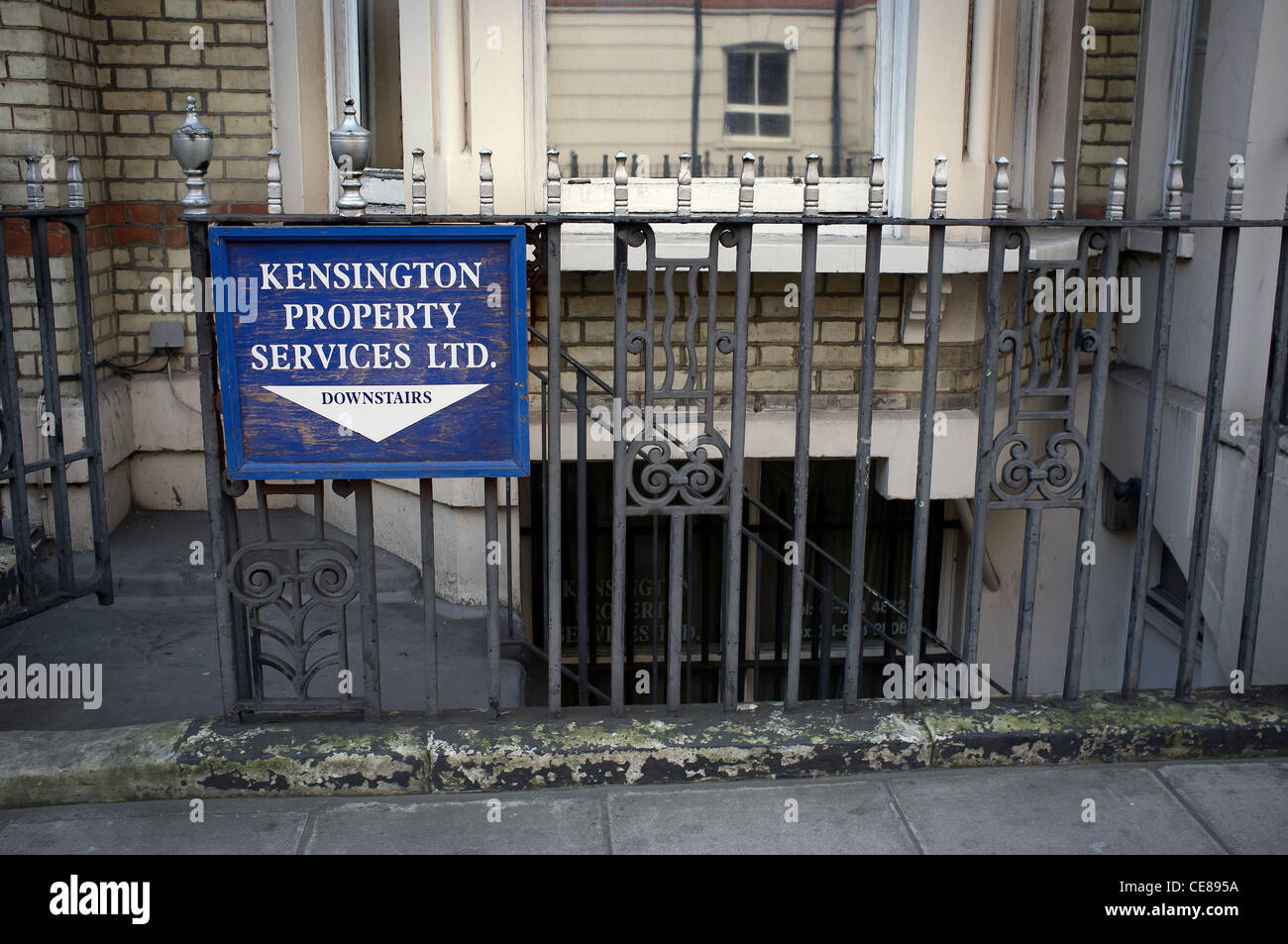 Kensington Property Services sign Stock Photo Alamy