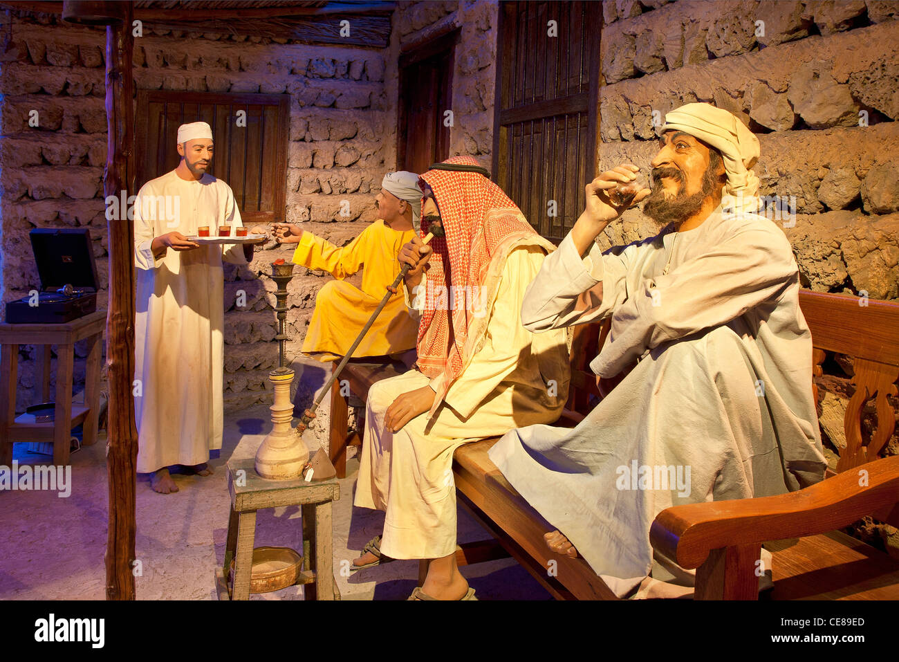 Dubai, Traditional Souk Display in 'Dubai Museum Stock Photo