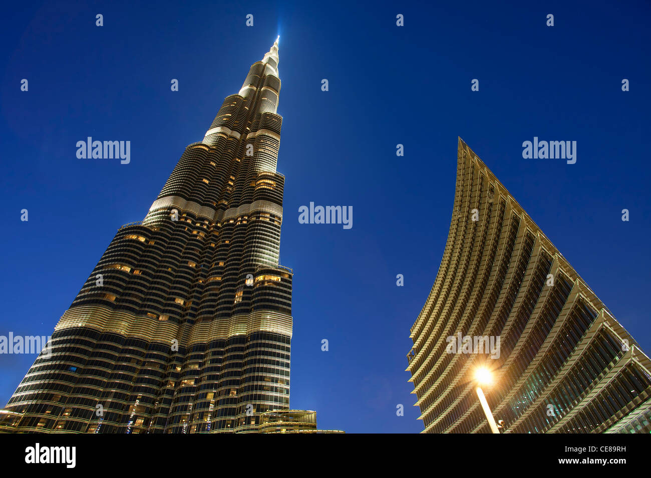 Dubai, The Burj Khalifa Stock Photo