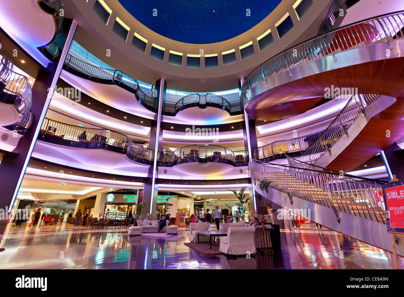 Asia, Arabia, Dubai Emirate, Dubai, Burjuman Mall Stock Photo