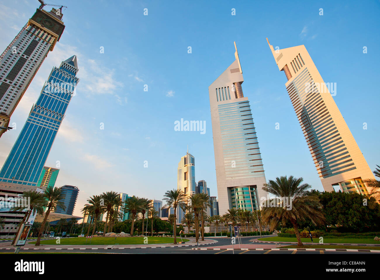 Dubai, Emirates Towers Stock Photo