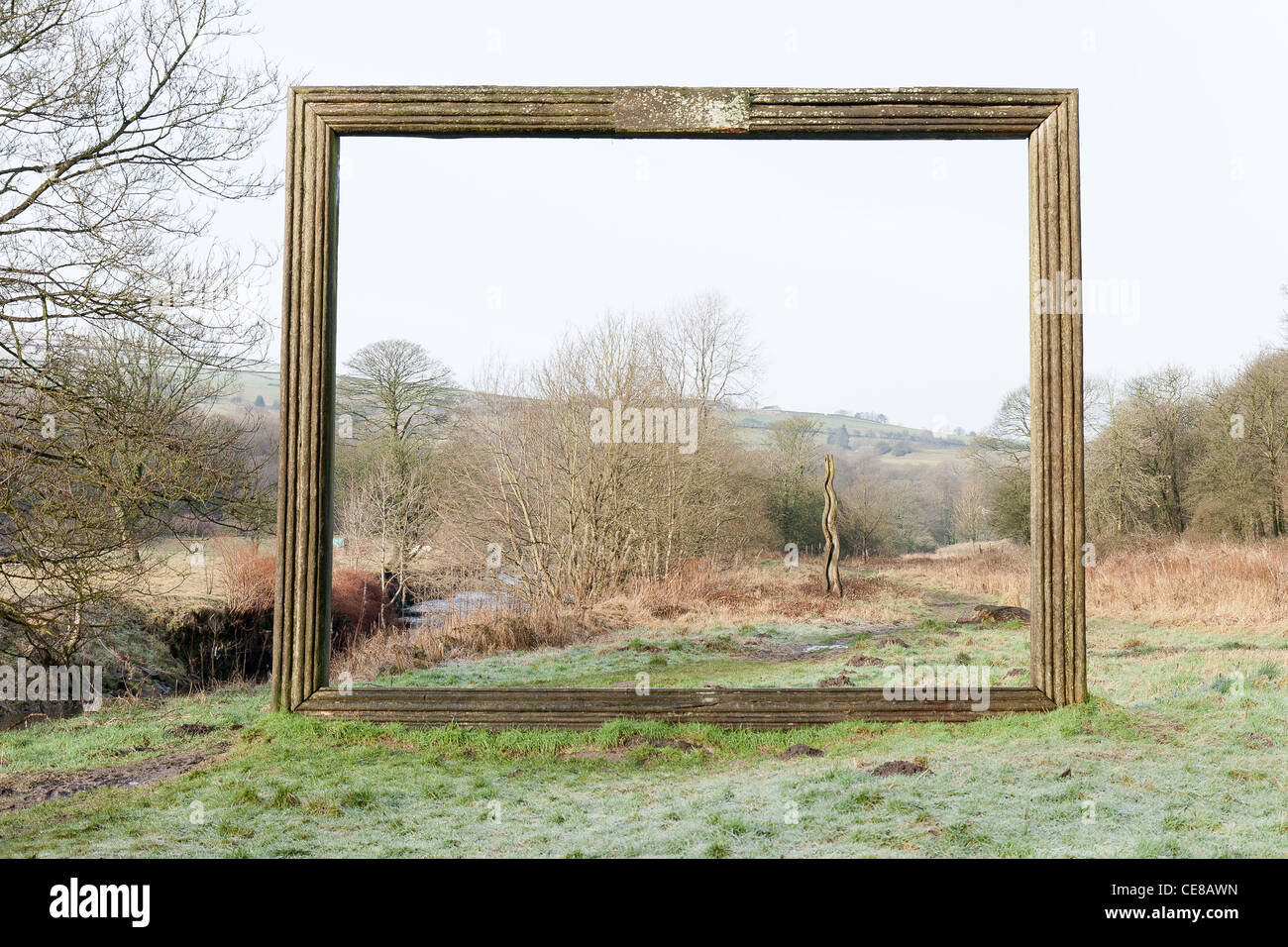 Picture Frame - Irwell Valley Sculpture Trail, Lancashire Stock Photo