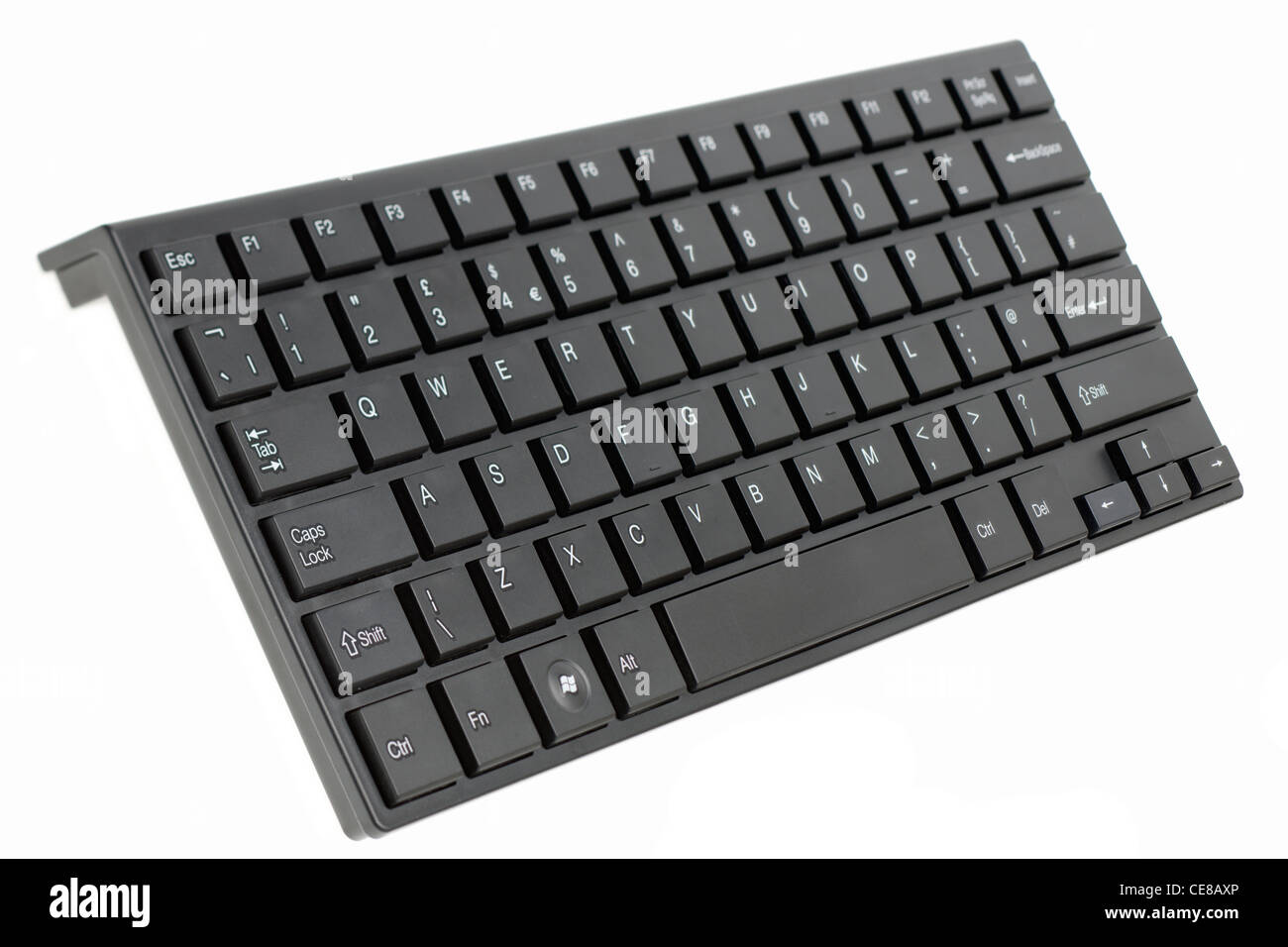 Small slim chiclet wireless black computer keyboard Stock Photo Alamy