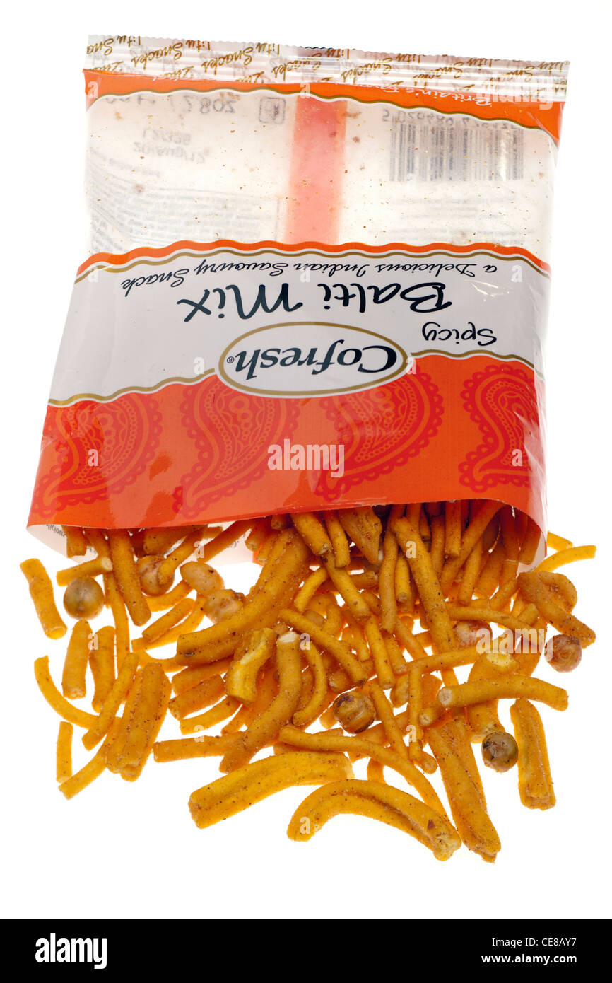 Bag of Cofresh spicy Balti mix savoury snack Stock Photo
