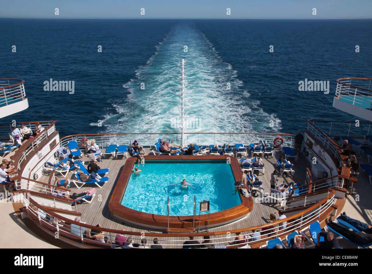 Swimming deck on Princess Cruise Stock Photo
