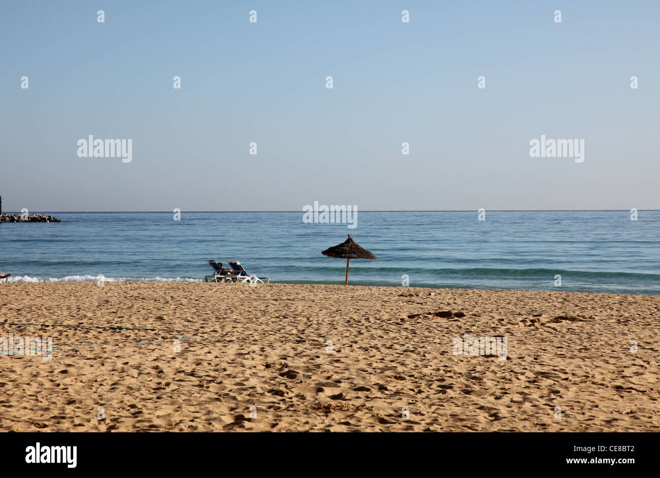 Beach on a sunny day, Sousse, Tunisia Stock Photo