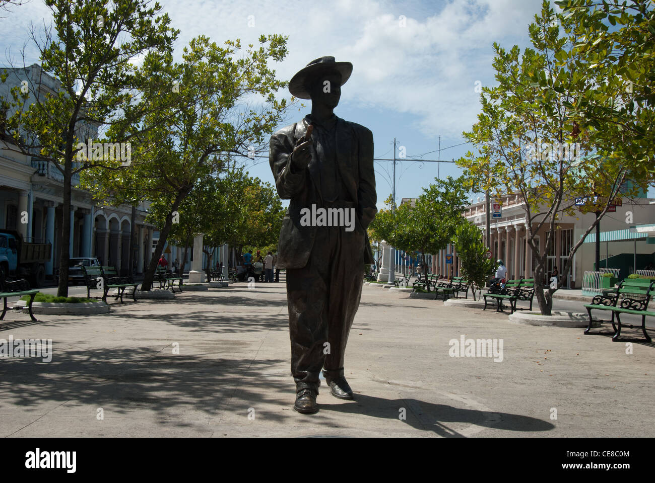 Statue of Cuban musician Benny More in Cienfuegos Stock Photo