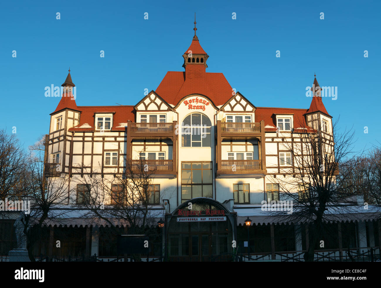 Kurhaus Cranz in Zelenogradsk. Russia Stock Photo