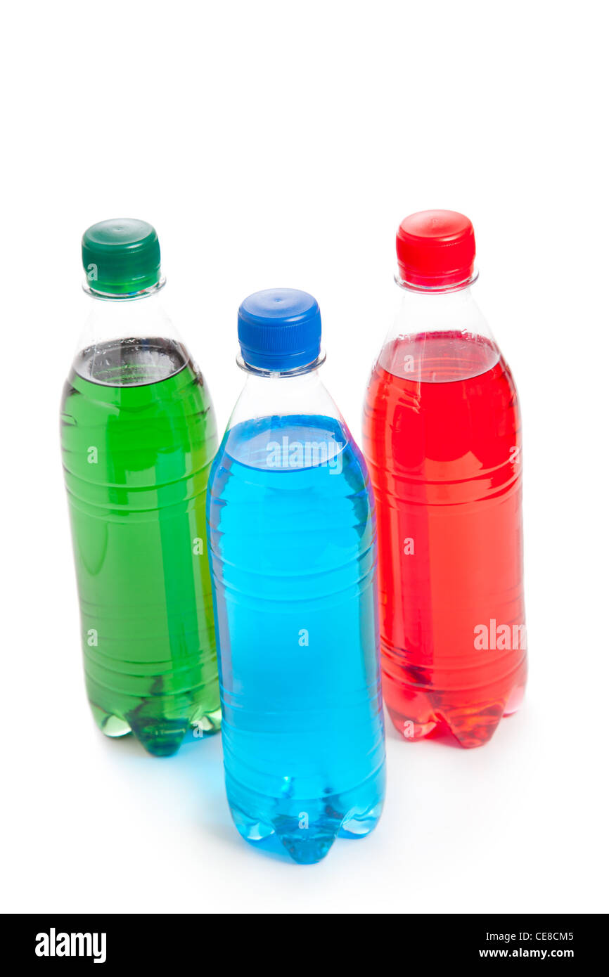 Green plastic soda bottle isolated hires stock photography and images