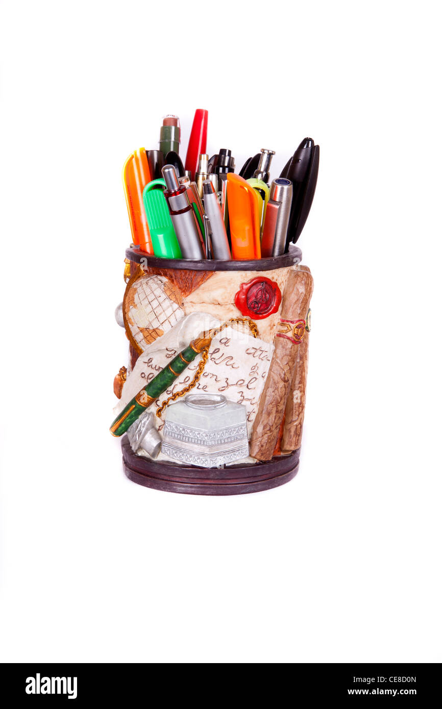 Pen holder novelty Stock Photo Alamy