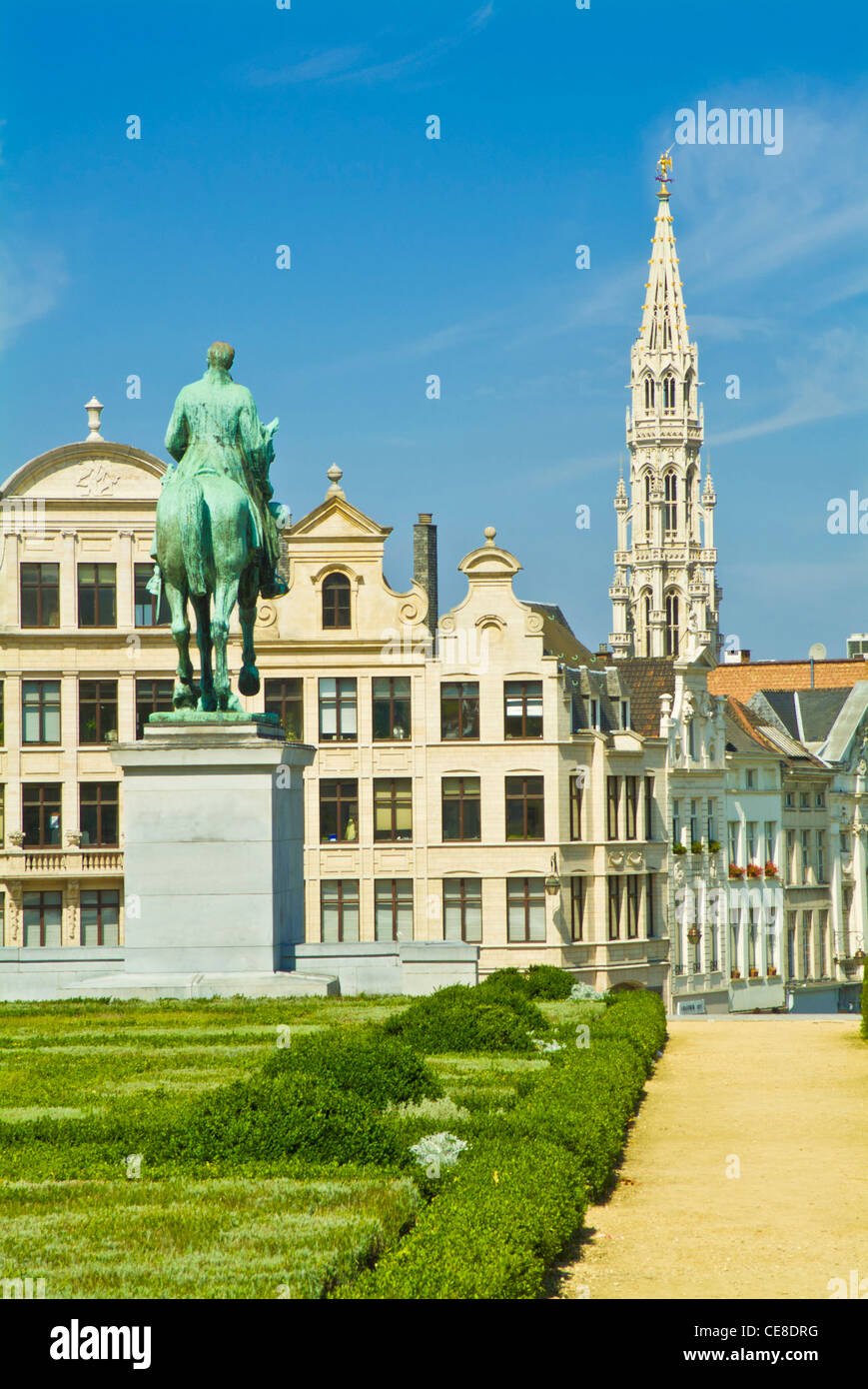 Mont des Arts by the Museum of Modern Art and Ancient Art Place Royale Brussels Belgium Europe EU Stock Photo