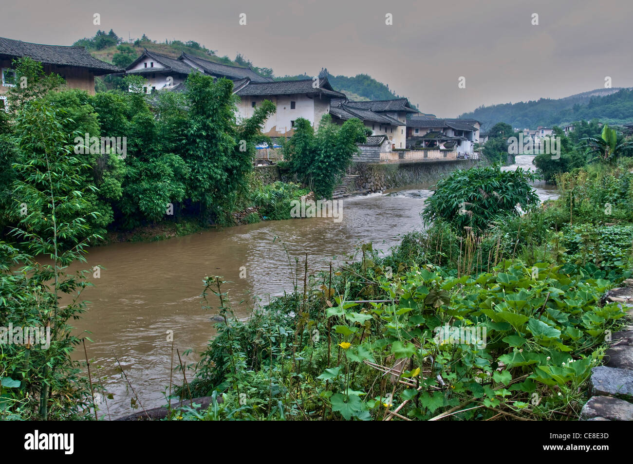 Hukeng village - Hakka country near Xiamen, Fujian province (China) Stock Photo