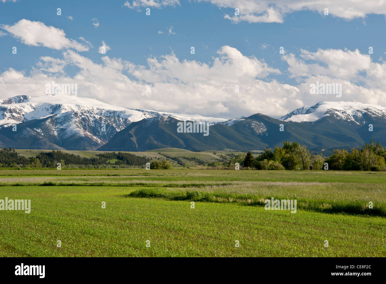 Montana’s Beartooth Mountains are seen in the distance from the
