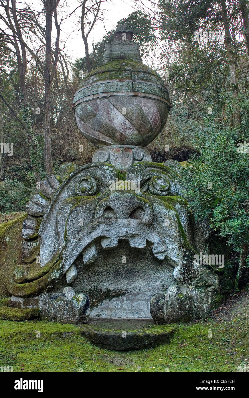 Proteus Head, Parco dei Mostri monumental complex, Bomarzo, Viterbo ...