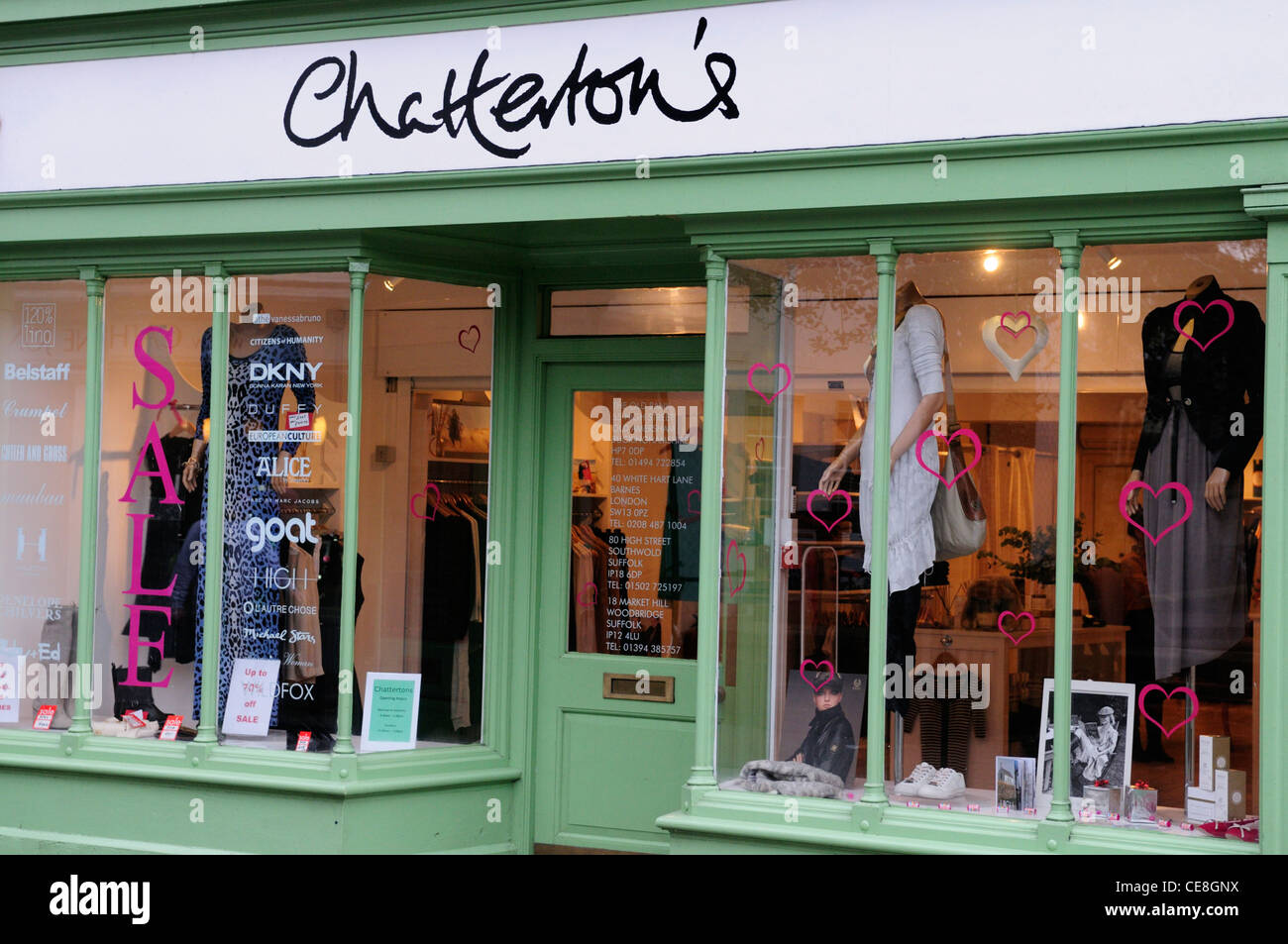 Chatterton's Womens Clothes Shop, Cambridge, England, UK Stock Photo