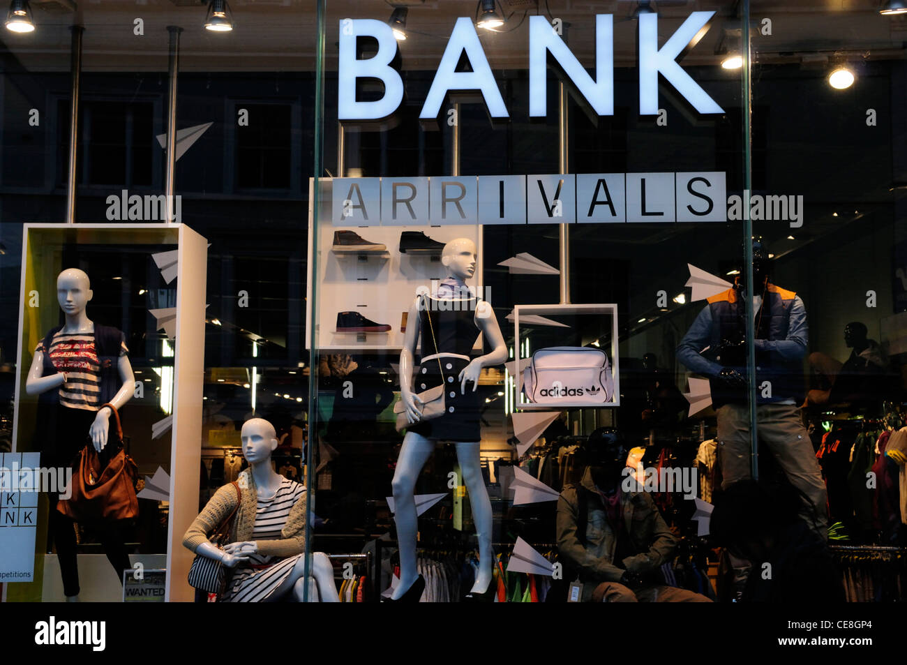 Bank Fashion Clothes Shop, Cambridge, England, UK Stock Photo