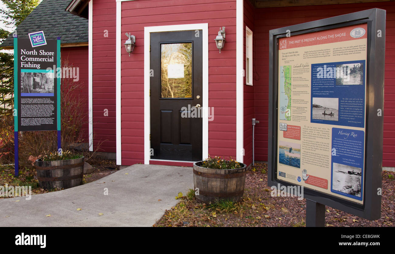 The North Shore Commercial Fishing Museum in Tofte, Minnesota Stock Photo