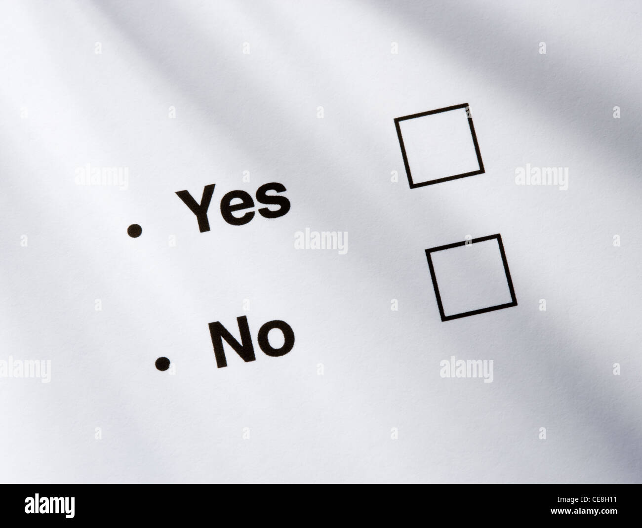 Yes or no hi-res stock photography and images - Alamy