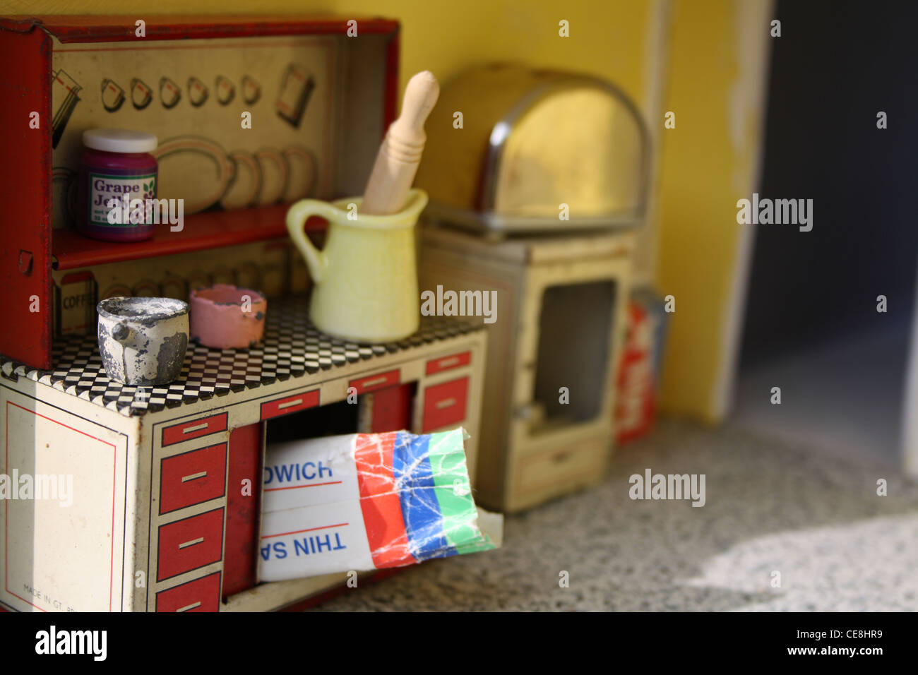 Dolls House Kitchen Stock Photo Alamy