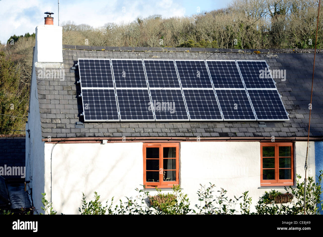 Solar panels old house hires stock photography and images Alamy