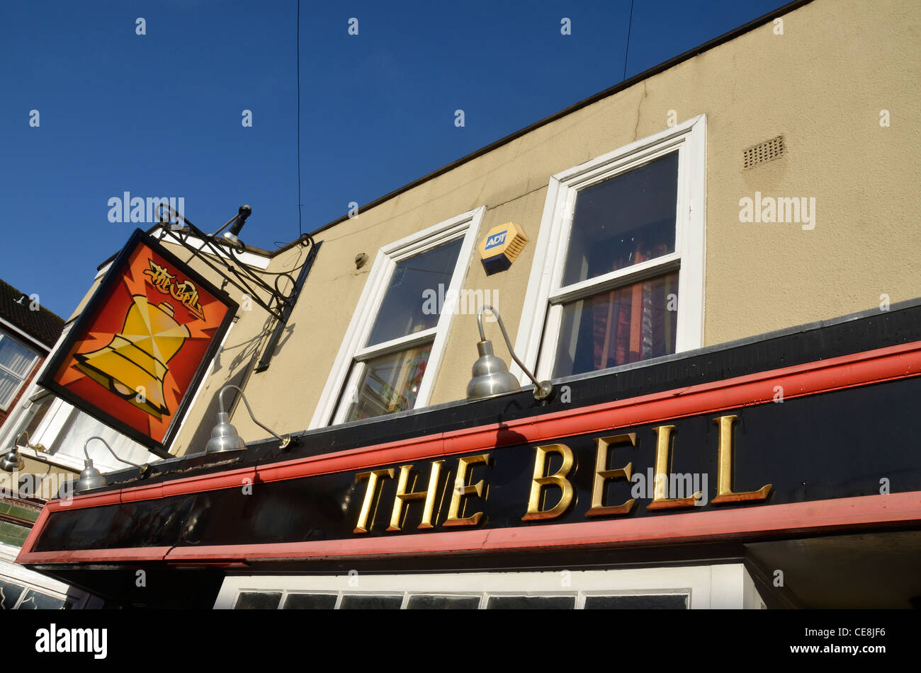 Pub front, 'The Bell', Bristol, England, UK Stock Photo