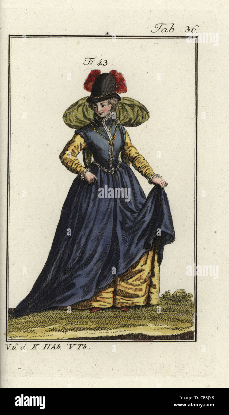 Noblewoman of Burgundy, 1577. Stock Photo
