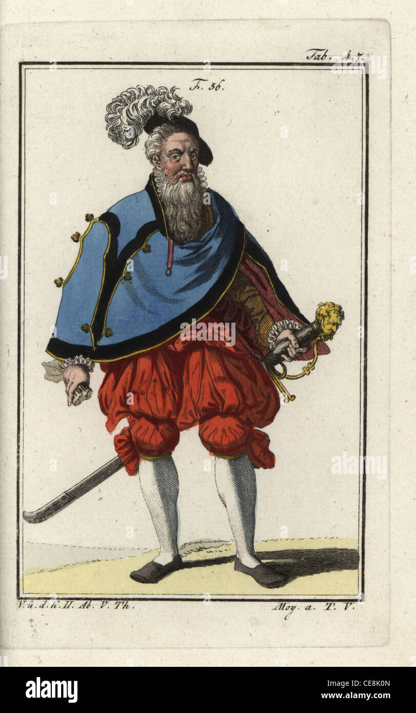 Swiss courtier, 1577. Stock Photo