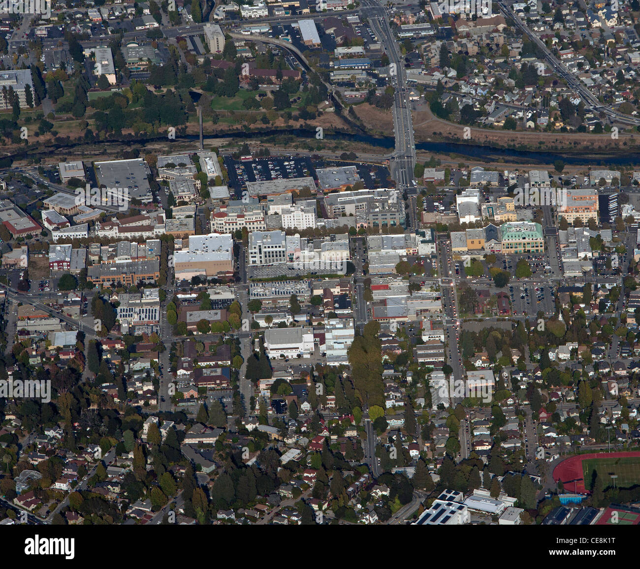 aerial photograph Santa Cruz, California Stock Photo