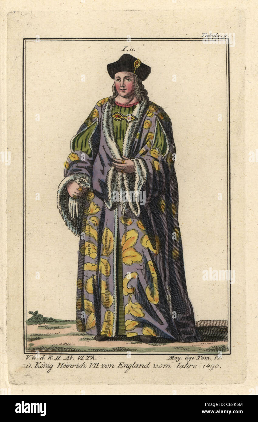 King Henry VII of England, 1490. Stock Photo