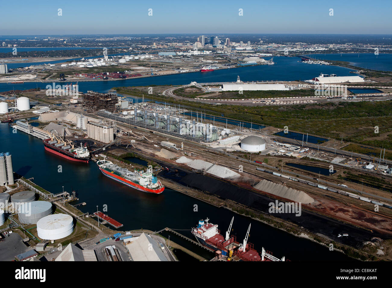 aerial photograph Port of Tampa, Florida Stock Photo