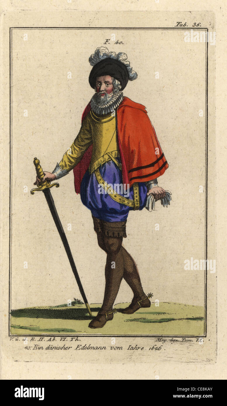 Danish nobleman, 1626. Stock Photo