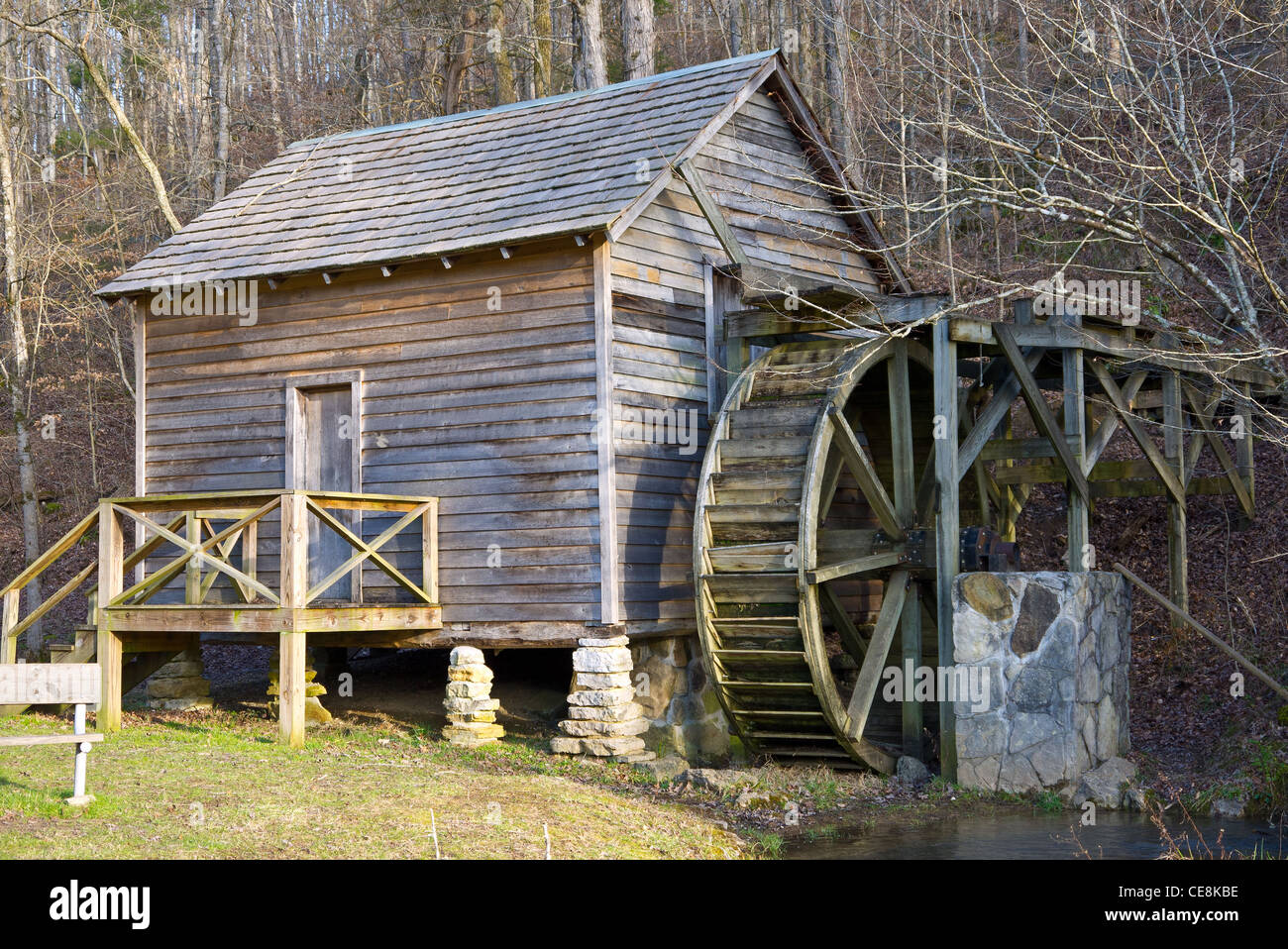 Renovated gristmill at Big Ridge State Park, Maynardville, Tennessee Stock Photo